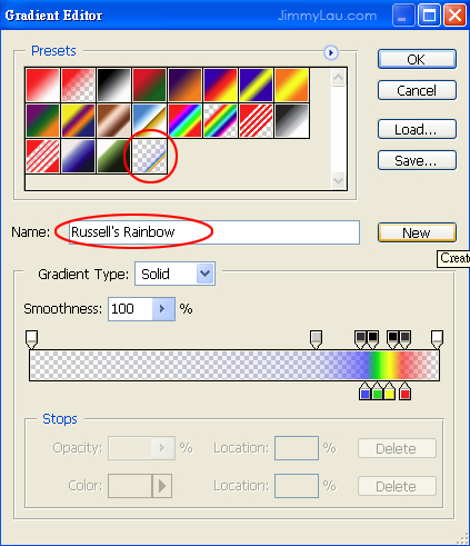 Photoshop: Russell's Rainbow Gradient