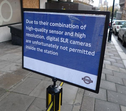 英國地鐵禁止數碼單反