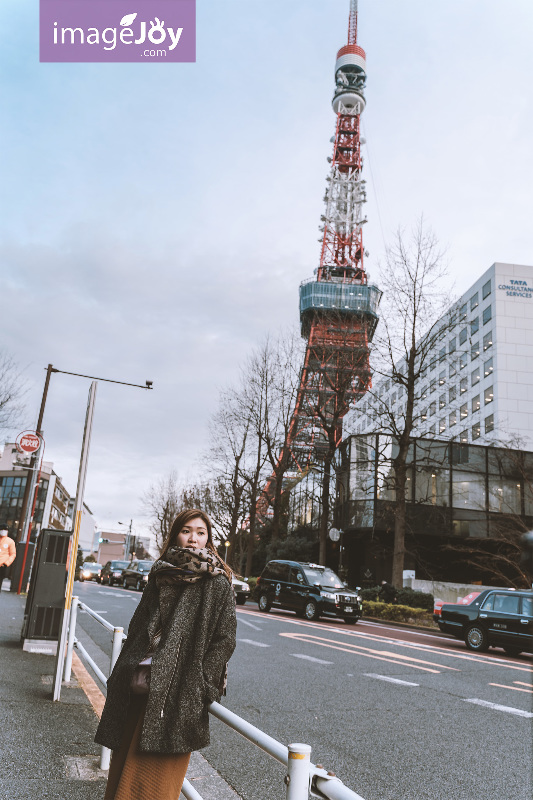 遠拍東京鐵塔人像