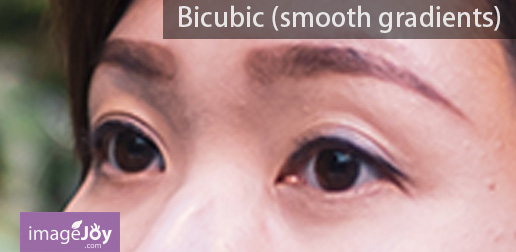 使用 Bicubic (smooth gradients) 放大後的結果